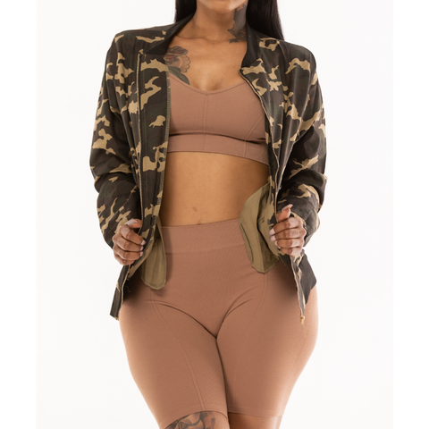 Camouflage Bomber Jacket